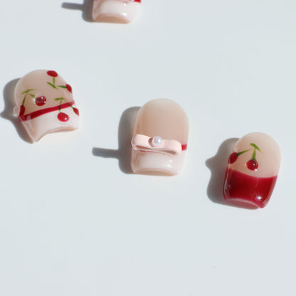 Cherry Picnic Toe Press-On Nails