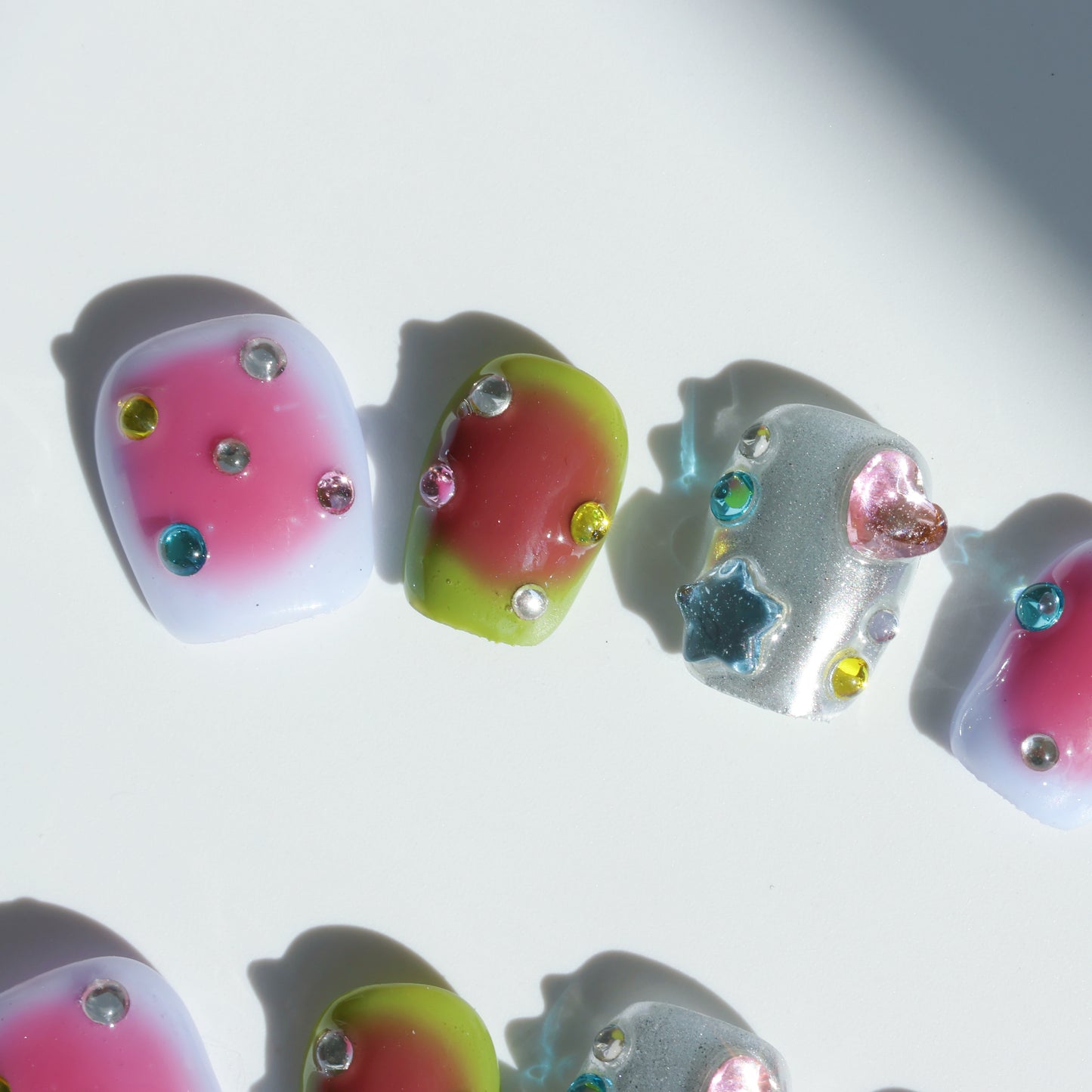 Cosmic Candy Pop Toe Press-On Nails