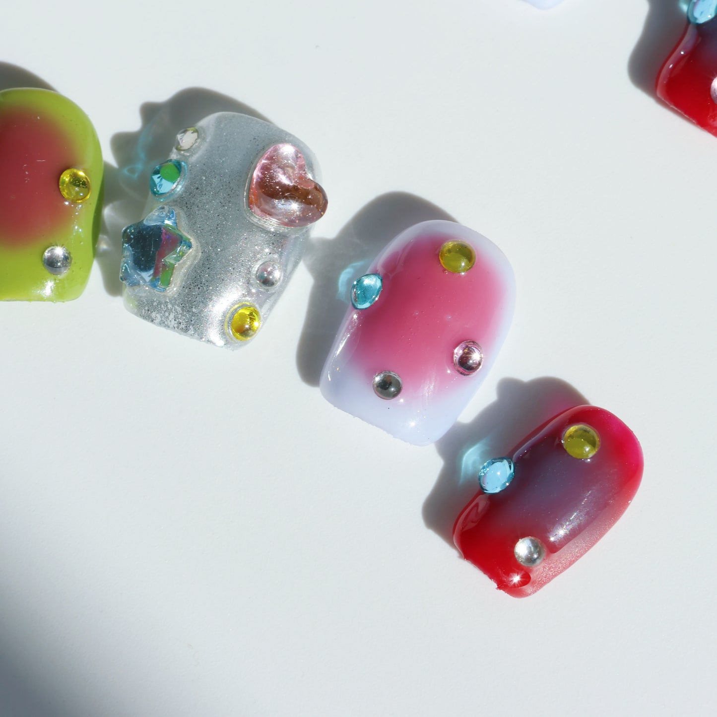 Cosmic Candy Pop Toe Press-On Nails