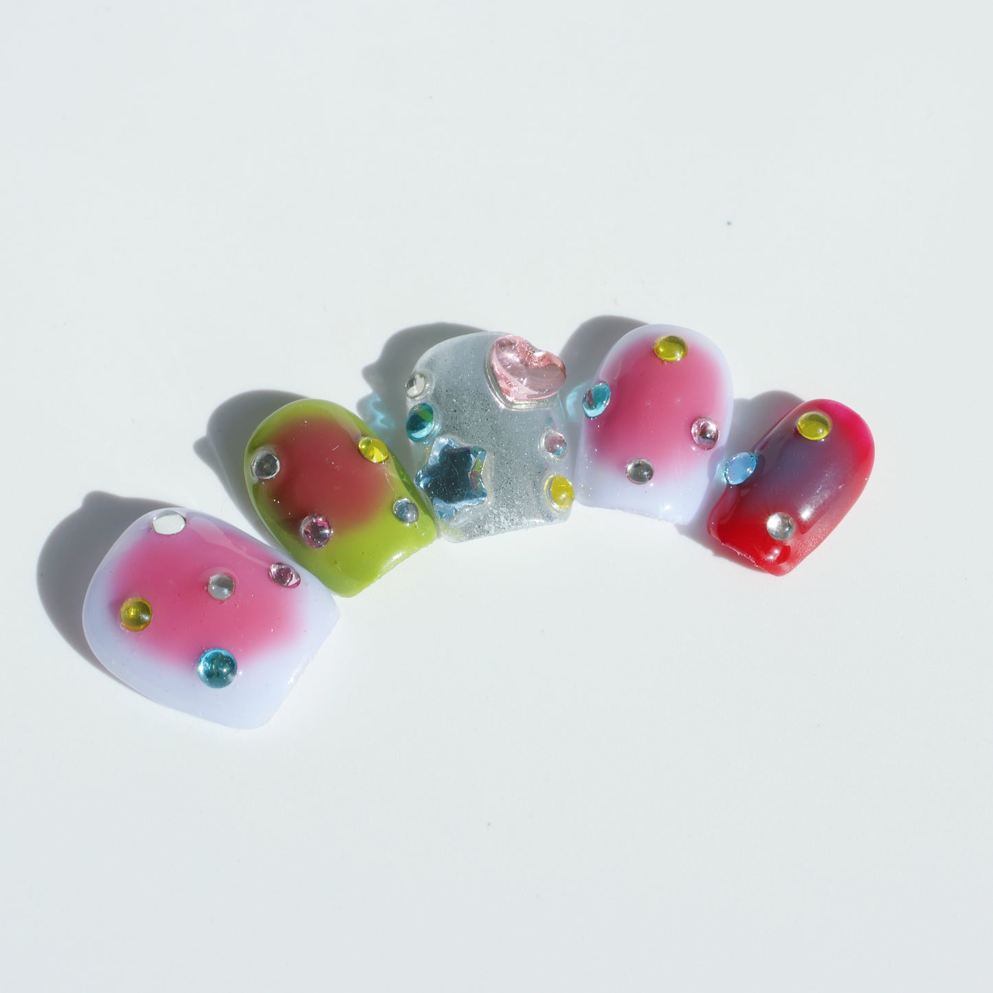 Cosmic Candy Pop Toe Press-On Nails