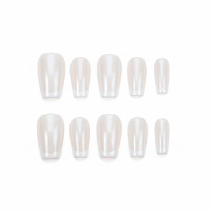 Clean Girl Aesthetic Almond Shaped Press On Nails - Minimalist Neutral False Nails for Effortless Style