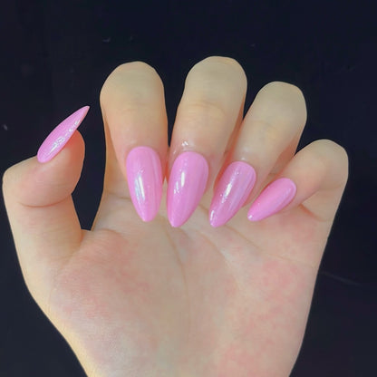 Clean Girl Shimmer Pink Press-On Nails: The Sweetheart Set
