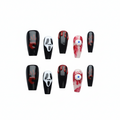 Halloween Spooky Chic Press-On Nails: The Ultimate Horror Set