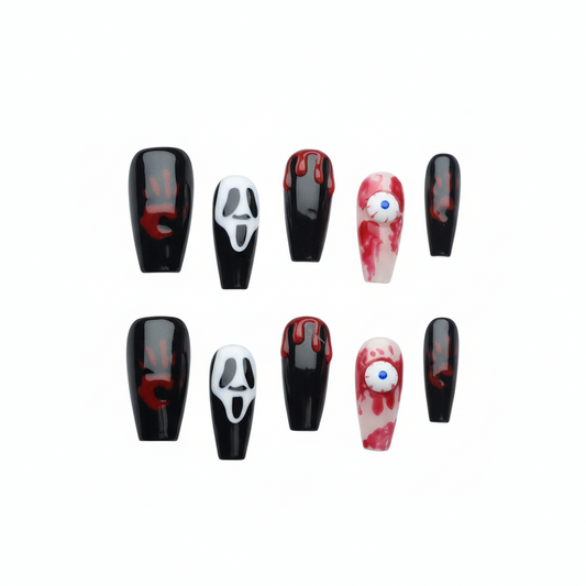 Halloween Spooky Chic Press-On Nails: The Ultimate Horror Set