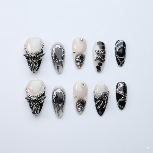 Halloween Gothic Fantasy Press-On Nails: The Enchanted Realm Set