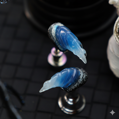 Halloween Frost Dragon Press-On Nails: The Midnight Ice Set