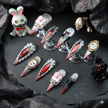 Halloween Spooky Chic Press-On Nails: The Midnight Fantasy Set