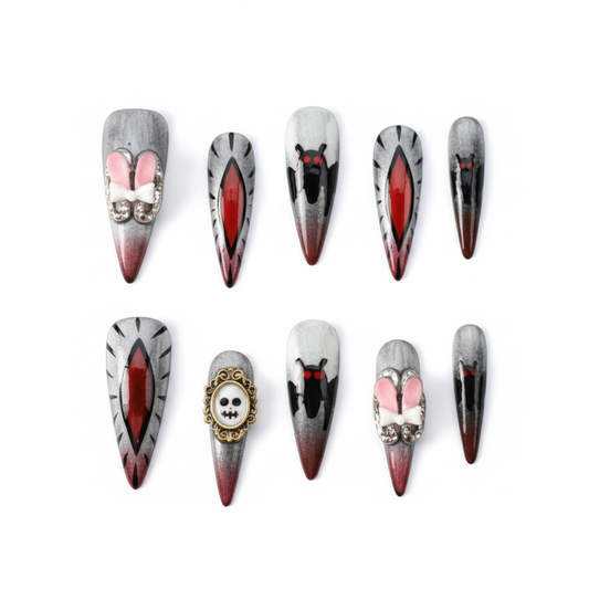 Halloween Spooky Chic Press-On Nails: The Midnight Fantasy Set