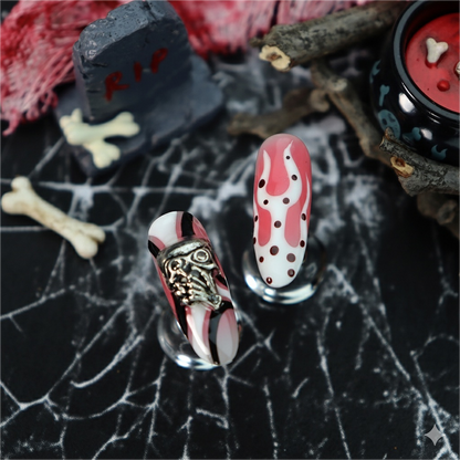 Halloween Blood Drip Press-On Nails: The Midnight Haunt Set