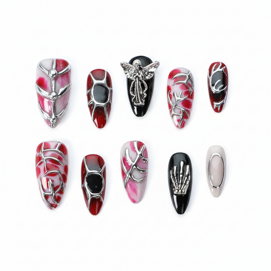 Halloween Spooky Chic Press-On Nails: The Ultimate Horror Set