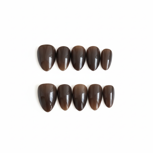 Autumn's Whisper | "Rich Espresso" Press-On Nail Set
